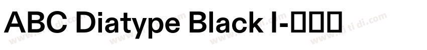 ABC Diatype Black I字体转换